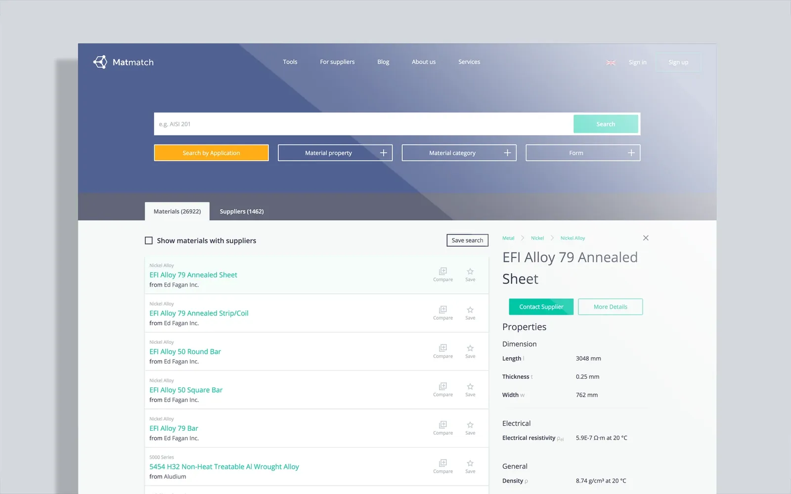 Matmatch platform screen