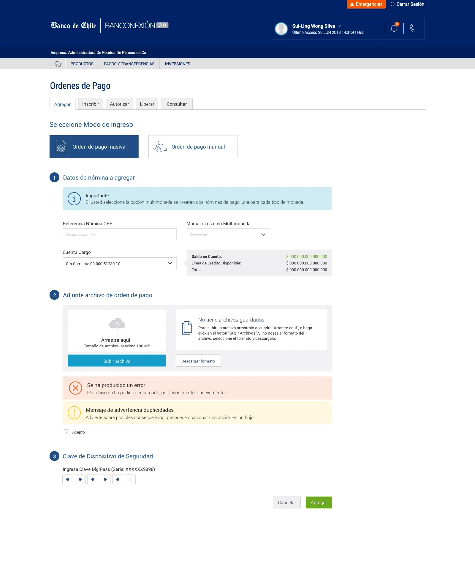 Payroll upload and creation options