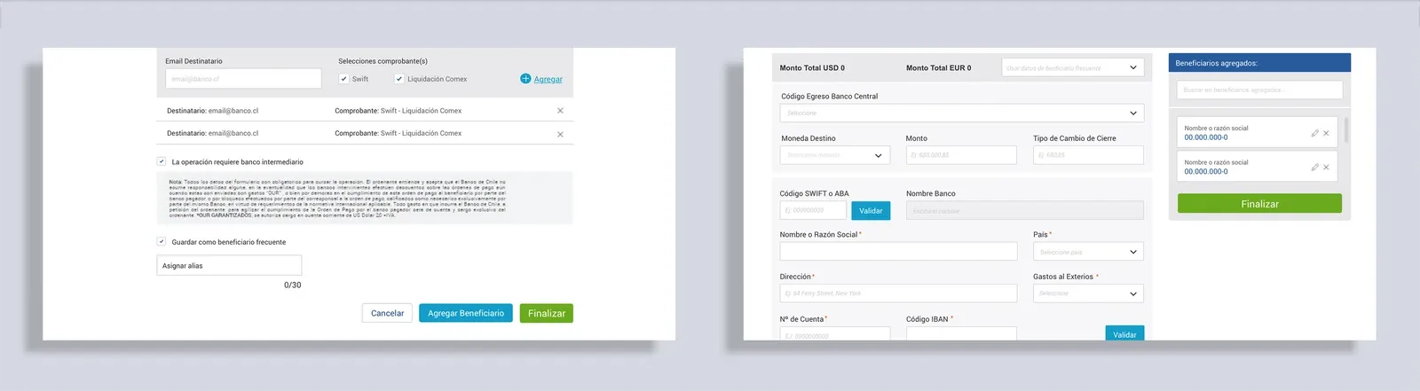 Payroll application interface
