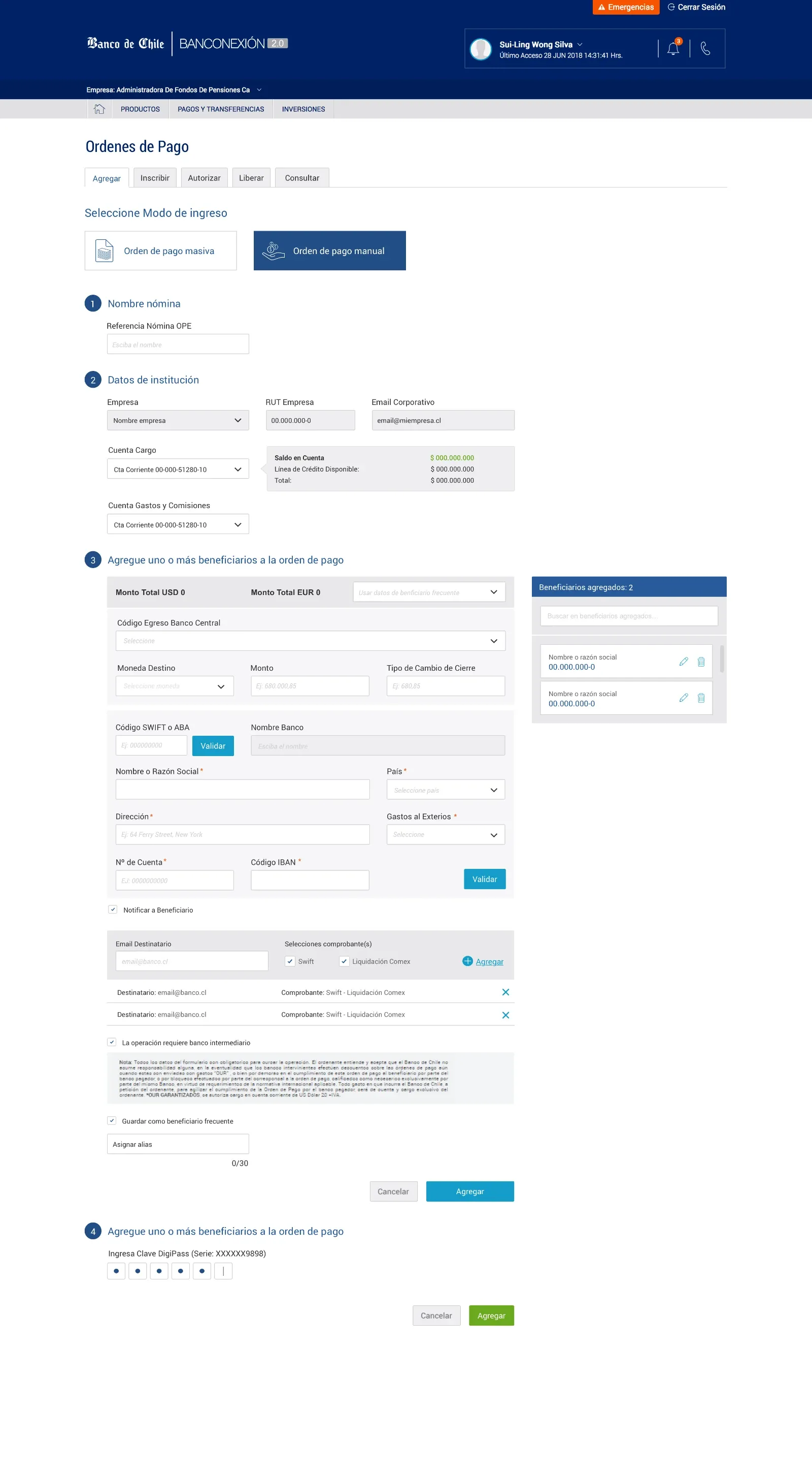 Step-by-step payroll creation flow