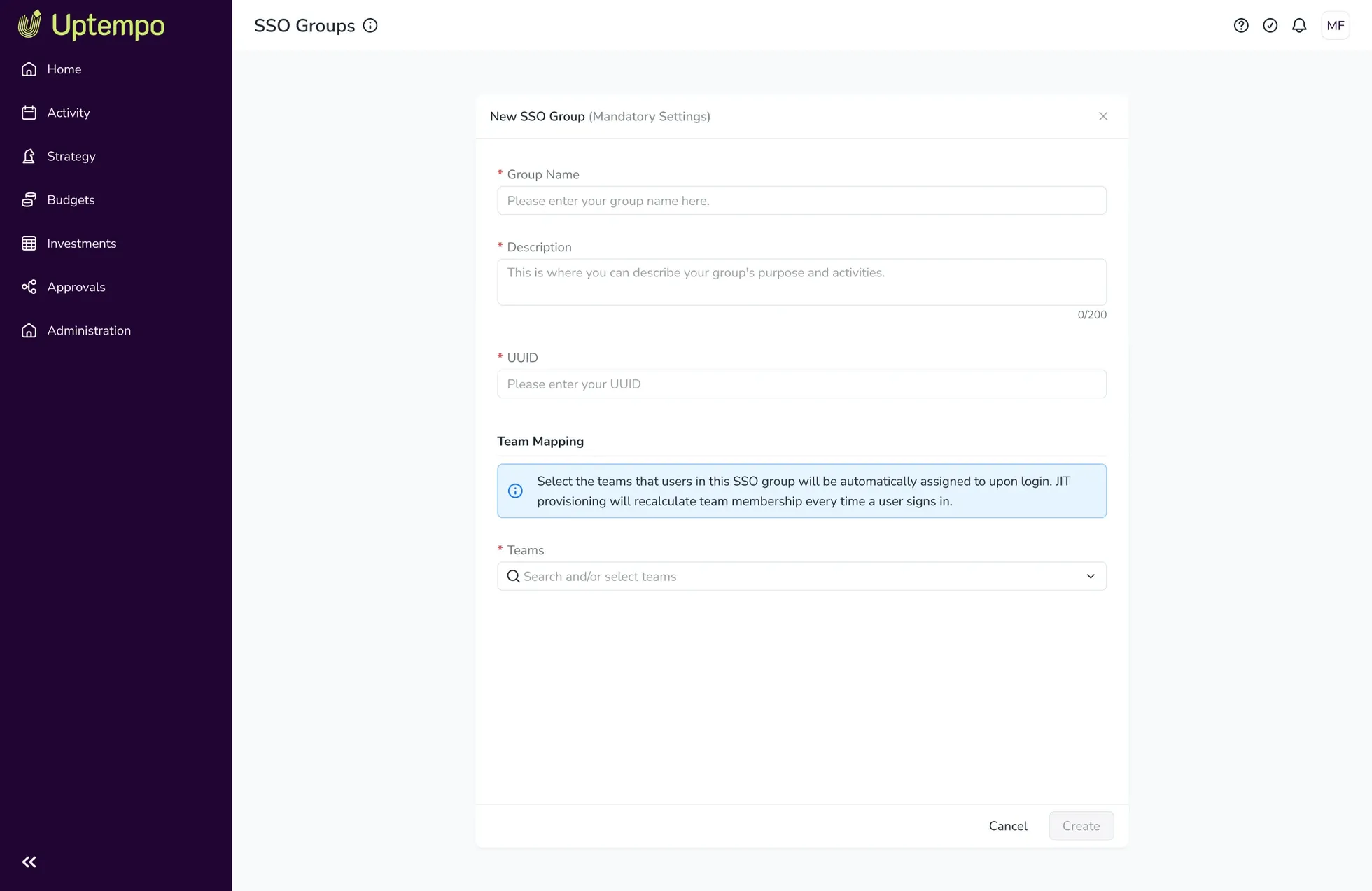 Simple, clear interface replacing a previously opaque process