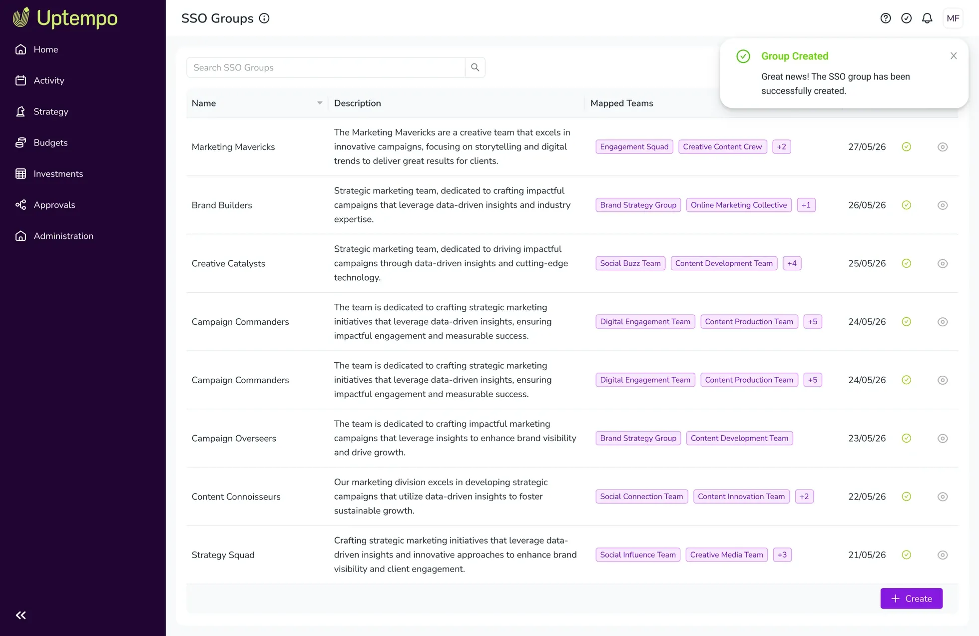 Production screen validated through iterative design