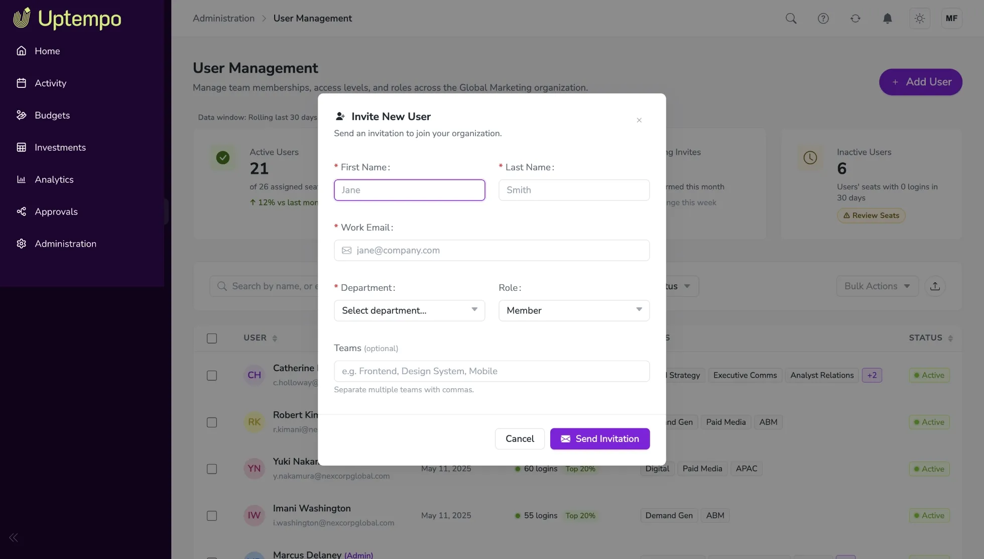 Dashboard retaining administrative controls alongside new visibility