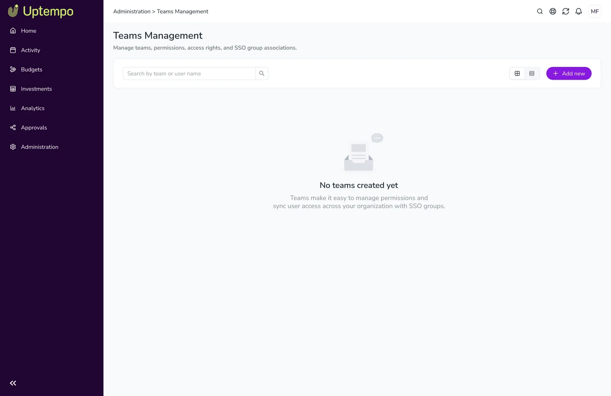 Status states on a rarely seen admin screen